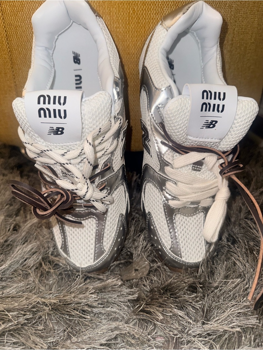 White & Silver Women's Mesh Sneaker